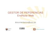 GESTOR DE REFERENCIAS EndNote Web · 2017. 9. 30. · EndNote Web Registro de Usuario Una vez en la sección de Bases de Datos de la página de la Biblioteca Universitaria, seleccione