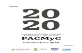 Bases Convocatoria PACMYC 2020culturaqueretaro.gob.mx/iqca/admin/uploads/... · carteles, trípticos, lonas o mantas se deberá entregar: iii. La cotización de una casa comercial