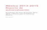México 2013-2015 · Durante el periodo 2013-2015, México implementó su segundo plan de acción y bajo el liderazgo del STT, se convirtió en el primer país de la Alianza para