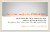 Estudio conjunto CDM-RSME - USC...Total 435 198 3795 46% 5,22% Fuente: DGI- MINECO Proyectos del Plan Nacional + ERC Participación y resultados Proyectos del Plan Nacional La tasa