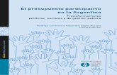 El presupuesto participativo en la Argentina · 2020. 8. 30. · 9 Presentación y agradecimientos El presente libro es la coronación del proyecto de investigación “El presupuesto