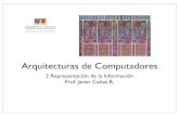 2 Representación de la Información Prof. Javier Cañas R. · 2013. 3. 10. · 2 Sistemas Numéricos Posicionales • Por convención el sistema numérico comúnmente usado es el
