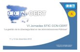 VI Jornadas STIC CCN-CERT...•Ejecución remota de comandos USSD sin validación del usuario •Unstructured Supplementary Service Data (USSD) •Sep 2012 (Ravi Borgaonkar) •Android