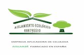 FolletoAislanatEnero2017.ppt [Modo de compatibilidad]€¦ · Aislanat es la primera marca de aislante de celulosa fabricado en España. El aislante de celulosa permite aislar en
