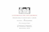 LITÚRGIA DE LES HOREScaputxins.cat/wp-content/uploads/2014/11/litúrgia-de... · 2019. 11. 8. · D’ençà de l’any 1984, quan la nostra Província va publicar en una edició