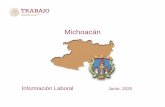 Michoacán - Gob · 2020. 6. 18. · Nacional Michoacán Periodo 19,583,170 450,380 Mayo 2020 Tasa de Desocupación (por ciento) 1/ 2.9 2.4 Marzo 2020 Conflictividad colectiva laboral