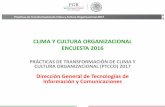 CLIMA Y CULTURA ORGANIZACIONAL ENCUESTA 2013 · Encuesta de Clima y Cultura Organizacional (ECCO), con el propósito de que la Secretaría de la Función Pública ... trabajado en