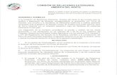 COMISIQN DE RELACIONES EXTERIORES, AMERICA DEL NORTEsil.gobernacion.gob.mx/Archivos/Documentos/2014/10/... · TERCERA.- El Senador Ramirez Hernandez propane en el Punta de Acuerdo