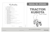 TRACTOR KUBOTAaspersorasagricolas.com/storage/pdfs/modelos/wLPZ474S3...tractor y contiene muchos consejos útiles acerca del mantenimiento del tractor. La política de KUBOTA es usar