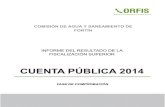 COMISIÓN DE AGUA Y SANEAMIENTO DE FORTÍN...que fue aplicada al contenido de la Cuenta Pública 2014 de la Comisión de Agua y Saneamiento de Fortín, la información que se muestra