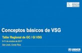 Conceptos básicos de VSG - RSSN Americas · Conceptos básicos de VSG Taller Regional de GC / GI VSG 9-11 de octubre de 2017 San José, Costa Rica . Objetivos de aprendizaje 1. Discutir