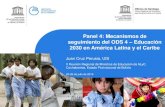 Panel 4: Mecanismos de seguimiento del ODS 4 Educación · indicadores para la implementación y seguimiento del ODS 4 –Educación 2030 • Presentación de la propuesta incluida