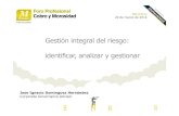 Gestión integral del riesgo: identificar, analizar y gestionar · 2018. 9. 6. · Gestión Integral del Riesgo: Identificar, analizar y gestionar Jose Ignacio Dominguez Indice 1.-¿POR