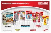 Catálogo de productos para Méxicoeclecticproducts.com/downloads/catalogs/MEX/608... · Parte de venta # Tamaño / Relleno 161021 Tipo Cantidad por caja Color 170011 109.4 mL / 3.7