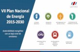 VII Plan Nacional de Energía 2015-2030 Rica VII Plan... · transporte público masivo, construcción de un tren eléctrico interurbano, modernización de la ﬂota vehicular, incorporación