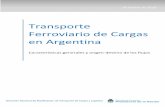 Transporte Ferroviario de Cargas en Argentina...El presente Informe resume los resultados del análisis efectuado sobre el transporte ferroviario de carga en la República Argentina,