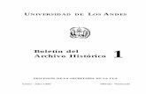 Boletín del Archivo Histórico 1web.ula.ve/archivohistorico/wp-content/uploads/sites/30/2016/09/bol… · 4 Boletín del AHULA Nº1 ©Archivo Histórico Secretaría de la ULA Diseño
