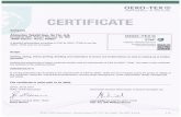 Certificate... · Almaxtex Tekstil San. Ve Tic. A.S. Karapinar Mah. Ankara Yolu Cad. No. 900 16300 Yildirim - Bursa, TURKEY is granted authorisation according to STeP by OEKO OEKO-TEX@