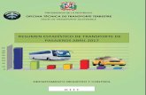 RESUMEN ESTADÍSTICO DE TRANSPORTE DE PASAJEROS ABRIL … · 2017. 10. 5. · resumen de estadÍsticas del transporte de pasajeros abril 2017 7 departamento de registro y control
