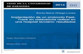 Implantación de un protocolo Fast-Track en cistectomía ...zaguan.unizar.es/record/16924/files/TESIS-2014-089.pdf · IV.2. Comparativo de pacientes con y sin complicaciones postoperatorias