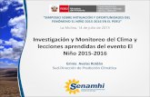Investigación y Monitoreo del Clima y ... - La Molina GRINIA.pdfInformacion referenciada al presente año, proporcionada por la Direccion Zonal 01 - SENAMHI/Piura (m3/s) El caudal
