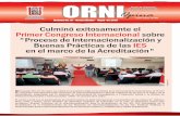 ORNI 91 - 2016de la oficina de Relaciones Nacionales e Internacionales ISSN 2027-9760 Boletín No. 91 - Neiva (Huila) - Mayo de 2016 Culminó exitosamente el sobre "Proceso de Internacionalización