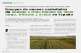 Ensayos de nuevas variedades de ceban y trigo bla de largo ......ENSAYOS CEREALES Cebada de ciclo largo Resultados de la campaña 2009-2010 Durante la campaña 2009-2010 se han en-sayado