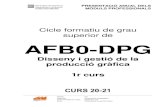 Cicle formatiu de grau superior de AFB0-DPGinstitutperemartell.cat/wp-content/uploads/2020/09/AFB0-DPG.pdf · Generalitat de Catalunya Departament d’ducació Institut Pere Martell