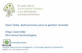 Open Data. Aplicaciones para la gestión forestal Iñigo Lizarralde …smartopendata.eu/sites/default/files/files/07 - Aplicaciones para la... · Inventario Forestal Procesado, SIG,