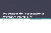 Procesador de Presentaciones Microsoft PowerPoint€¦ · Consejos para el diseño de presentaciones 1. Uso de colores Al elegir el color de una presentación hay que pensar cómo