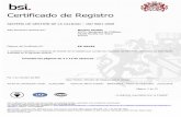 Certificado de Registro - CESMEC · Clasificación de buques, unidades offshore y equipamiento marino y offshore. ... 08/04/2013 Fecha de caducidad: 31/01/2016 . Bureau Veritas Este