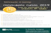 Teleformación (E-Learning) Convocatoria Cursos 2019 · -No asociados: 400 euros + IVA (21%) Detalles del pago: Transferencia bancaria a la Asociación Española de Fabricantes de
