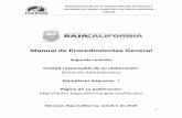 Manual de procedimientos - Baja California · 2020. 5. 20. · 51‐111‐P002 Recaudación de ingresos por sistema manual 51‐111‐P003 Depósito de ingresos 51‐111‐P004 Determinación