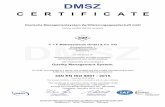 9001 A-Zertifikat C+P 2019 eng · 2020. 5. 6. · This certificate is valid from 2019-12-29 until 2022-12-28 Certificate Registration No.: QM 00945-1 Excerpt from Certificate Registration