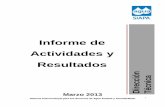 Informe de Actividades y Resultados · Marzo 2013 Sistema Intermunicipal para los Servicios de Agua Potable y Alcantarillado 1 ... 1 MANTENIMIENTO A VÁLVULAS REDUCTORAS DE PRESIÓN