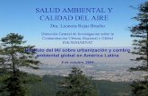 SALUD AMBIENTAL Y CALIDAD DEL AIRE · 2019. 9. 11. · SALUD AMBIENTAL Y CALIDAD DEL AIRE . Contenido 1. Episodios históricos de contaminación del aire 2. Estudios de impactos en