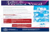 Técnica Vocal - AltaVoz S. A.ucv.altavoz.net/prontus_unidacad/site/artic/...Universidad Católica de Valparaíso, impartirá un Taller de Técnica Vocal, con el que aprenderá técnicas