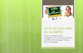 Guía de uso wed de la AMPA - AMPA C.P. La Fresneda · Bienvenido a la nueva Web Antes de nada queremos daros la bienvenida a la nueva web de la AMPA de la Fresneda. Hemos puesto