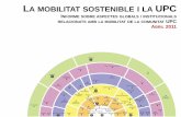 La mobilitat sostenible i la UPC · 2012. 4. 13. · sostenibles de manera transversal en el conjunt d'activitats infraestructurals, de gestió i acadèmiques de la UPC. 5. Aconseguir