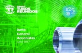 Junta General Accionistas - Tubos Reunidos. Junta-TR-2017.pdf* Año base: toneladas de 2014 (229 mil) con precios y mix de 2017. Incremento de EBITDA a perímetro constante sin el