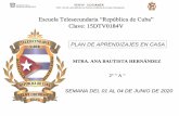 Escuela Telesecundaria “República de Cuba” Clave: 15DTV0184V · 2020. 6. 1. · "2020. Año de Laura Méndez de Cuenca; emblema de la mujer Mexiquense" Fase 3: Con el esquema