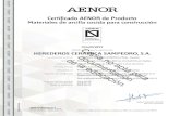 Certificado AENOR de Producto€¦ · conformes con UNE-EN 771-1:2011+A1:2016 (EN 771-1:2011+A1:2015) Nº Ficha Técnica 0711418 (ver anexo) elaboradas en AV ENTRENA, 38 26140 LARDERO