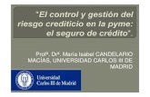 Profª. Drª. María Isabel CANDELARIO MACÍAS, UNIVERSIDAD ...€¦ · Para Isabel Casares, la gerencia de riesgos "es una necesidad para facilitar la toma de decisiones. Considera