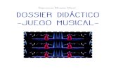 Soprano Mireia Marí DOSSIER DIDÁCTICO -Juego musical- · JUEGO MUSICAL. Dossier Didáctico 4 El escenario combinará momentos de interpretación de los músicos de obras rítmicas