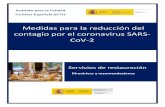 Restaurantes - Medidas para la reducción del contagio por ...coli.usal.es/web/Guias/pdf/COVID/Restaurantes.pdf · Medidas para la reducción del contagio por el coronavirus SARS-CoV-2