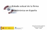 Estado actual de la firma electrónica en España · Comienzo del proyecto: Análisis de viabilidad y estudio de iniciativas internacionales Se forma el equipo de trabajo RCM-FNMT: