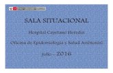 sala situacional Julio 2016 - Hospital Cayetano Heredia · 19 J30 Rinitis alergica y vasomotora 131 0.97 94 1.17 225 1.04 34.70 20 N18 Insuficiencia renal cronica 120 0.89 104 1.30