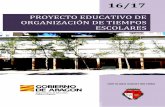 PROYECTO EDUCATIVO DE ORGANIZACIÓN DE LOS TIEMPOS …ceipmargaritasalas.catedu.es/wp-content/uploads/... · Miembros de la Comisión de elaboración con indicación del sector de
