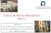 Cáncer de Mama Metastásico Her2+ · T-DM1 en Cáncer de Mama. César A. Rodríguez 2014 39 T-DM1 Desarrollo Clínico. Fase III. (EMILIA). PFS (IRC) 496 404 310 176 129 73 53 35