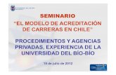“EL MODELO DE ACREDITACIÓN DE CARRERAS EN CHILE ...acreditaccion.cl/pdf/Sergio_Araya.pdf · procedimientos y agencias privadas, experiencia de la universidad del bÍo-bÍo 19 de